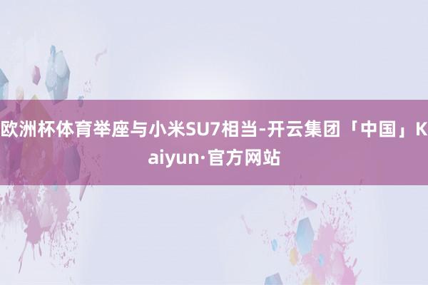 欧洲杯体育举座与小米SU7相当-开云集团「中国」Kaiyun·官方网站