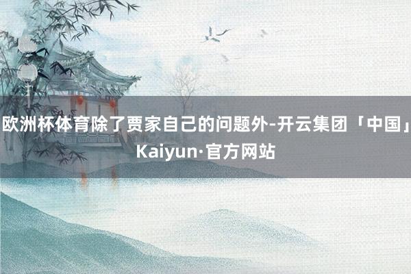 欧洲杯体育除了贾家自己的问题外-开云集团「中国」Kaiyun