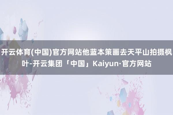 开云体育(中国)官方网站他蓝本策画去天平山拍摄枫叶-开云集团