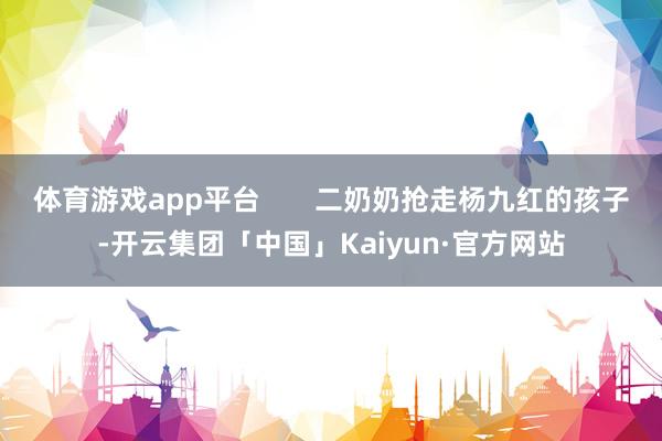 体育游戏app平台       二奶奶抢走杨九红的孩子-开云