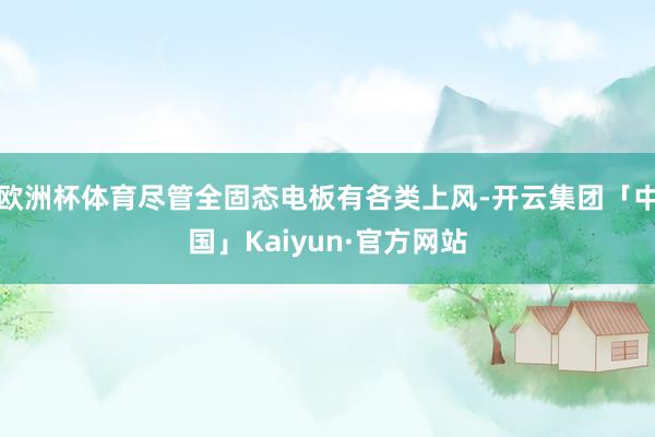 欧洲杯体育尽管全固态电板有各类上风-开云集团「中国」Kaiy