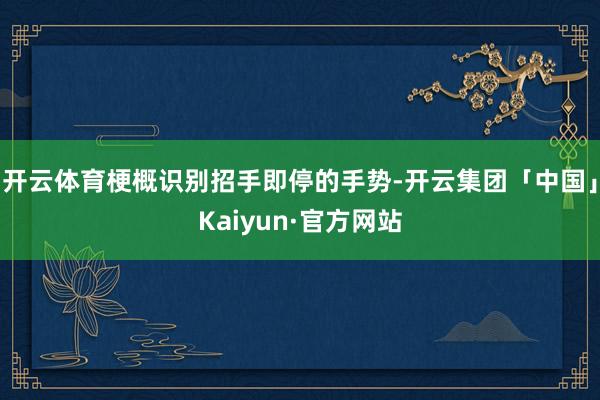 开云体育梗概识别招手即停的手势-开云集团「中国」Kaiyun
