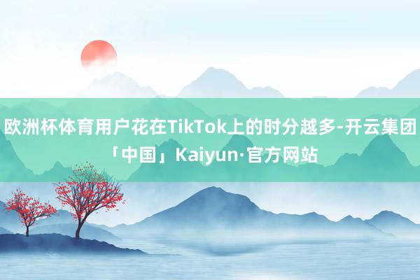 欧洲杯体育用户花在TikTok上的时分越多-开云集团「中国」